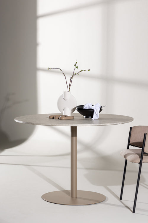 Rebellenclub  Lora Eetkamertafel - ø110 cm - Beige