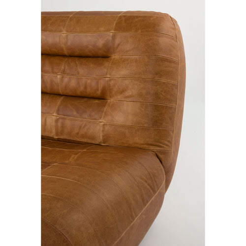 Dutchbone Wyatt Fauteuil Leer Cognac Bruin - vtwonen shop
