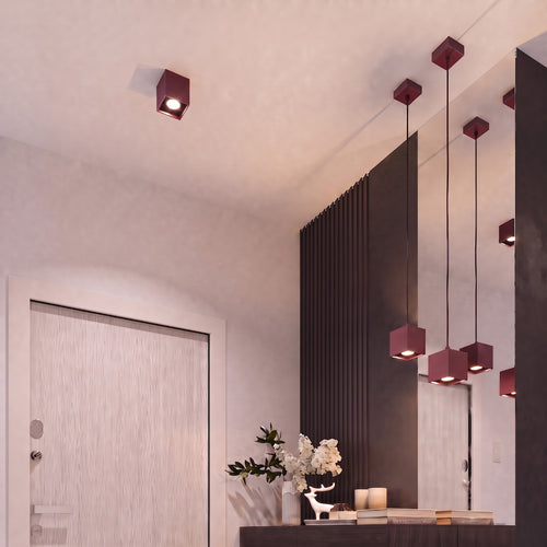 Sollux Lighting Wandlamp QUAD 1 bordeaux - 10x12x10cm