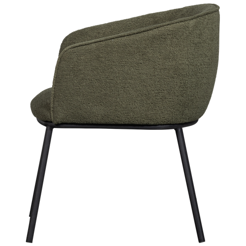 WOOOD eetkamerstoel Leon - Bouclé  - Forest Green - 77x61x63 - vtwonen shop