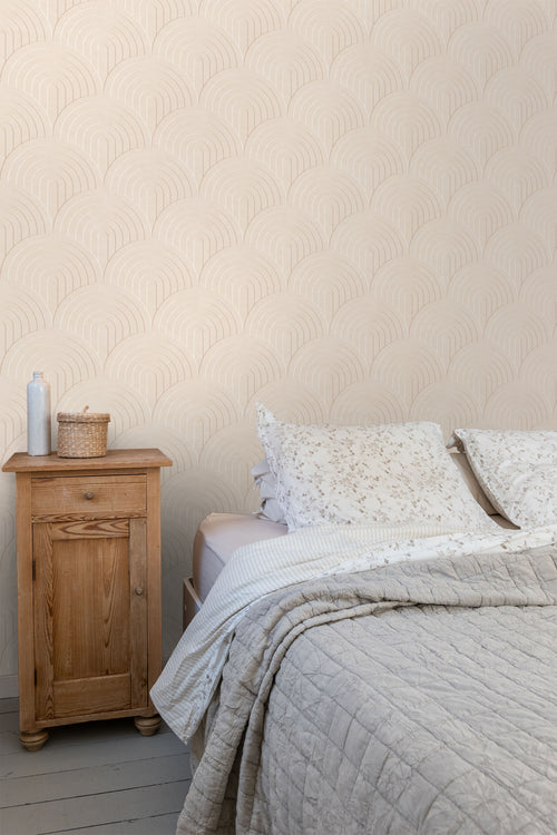 ESTAhome behang 3D-motief lichtbeige - 50 x 900 cm - 131106