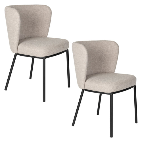 Housecraft Living Guus Eetkamerstoelen Beige - Set van 2 - vtwonen shop