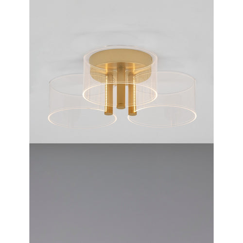 Merano Hayward Geïntegreerde LED Semi Flush Light Messing Goud Metaal LED 20.5W 950Lm 3000K