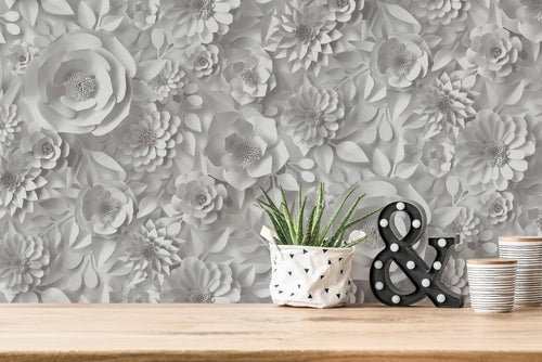Livingwalls behang 3D-motief grijs en wit - 53 cm x 10.05 m - AS-387181 - vtwonen shop