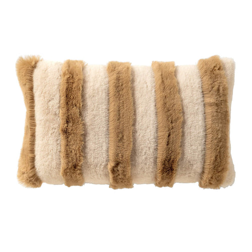 ELLIE - kussenhoes 30x50 cm - imitatiebont - Irish Cream - beige