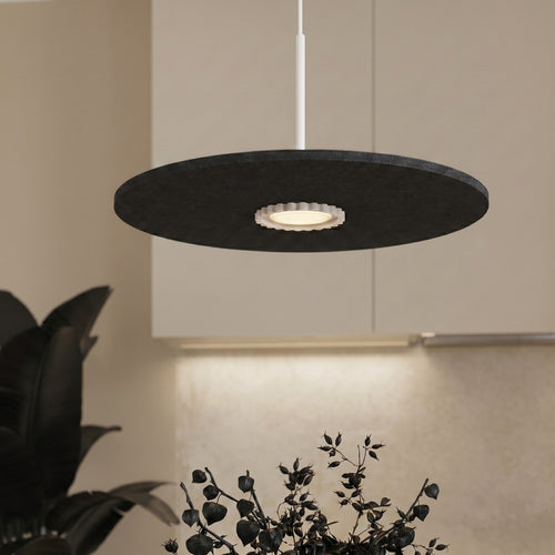 Sollux Lighting Hanglamp OVO 1 beżowa/czarna filc Gx53 - 40x40x125cm