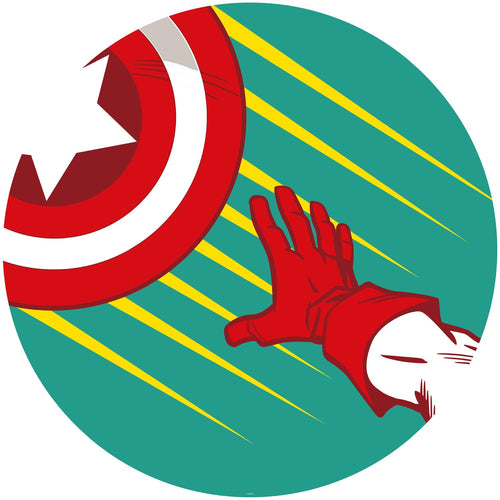 Sanders & Sanders zelfklevende behangcirkel The Avengers groen en rood - Ø 128 cm - 612050