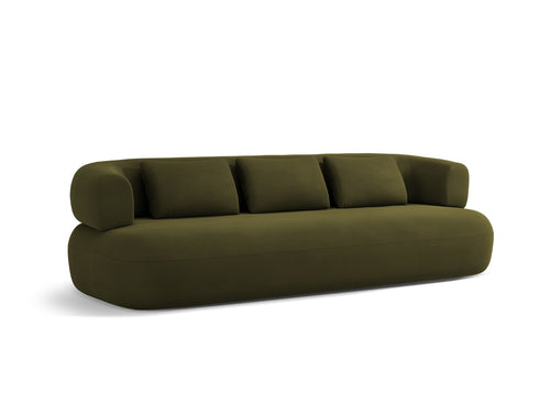 Micadoni Bank Jenny 4-zits, flueel groente - 90x226x73cm