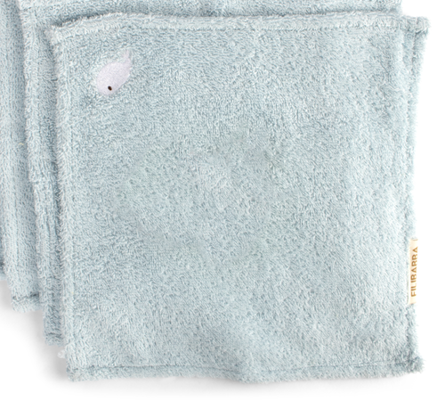 FiliBabba Handdoek 15 x 15 x 5 cm – Blauw biologisch katoen