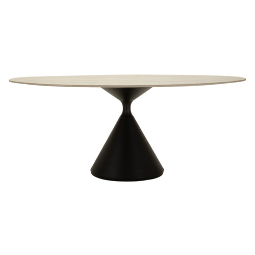 Mauro Ferretti eettafel - 180x90x76 cm - crème/zwart