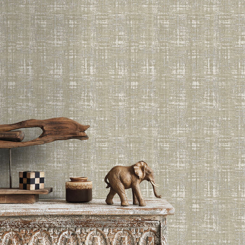 Sanders & Sanders behang linnenstructuur beige - 53 cm x 10 m - 640260