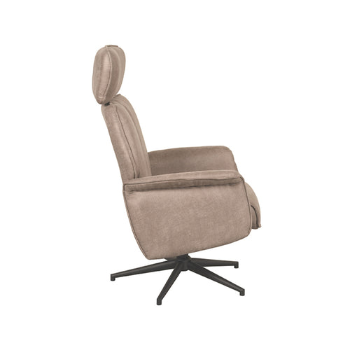 LABEL51 Relaxfauteuil Verdal - Taupe - Draaibaar