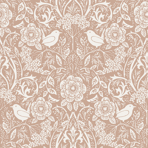 ESTAhome behang bloemen en vogels in art nouveau stijl nude kleur en wit - 0,53 x 10,05 m - 139324 - vtwonen shop