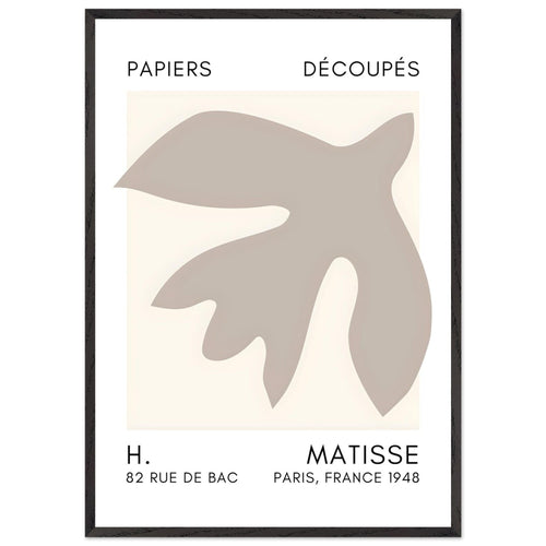 Artfulprints Poster met Lijst Matisse – Floating forms grey   - 70x100 cm - Grijs
