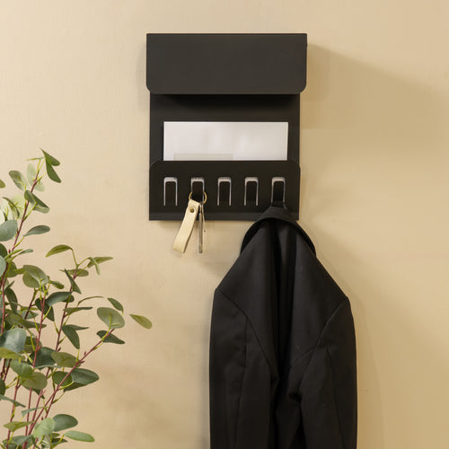 Spinder Design Kapstok Keeper - Zwart - 5 haken - opbergvak - vtwonen shop