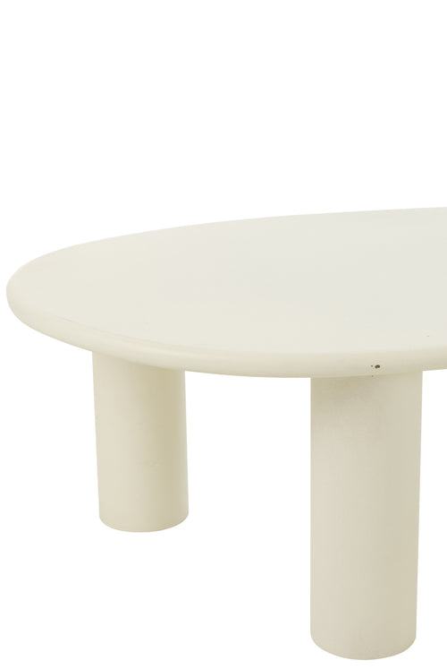 J-Line bijzettafel Bali - hout - wit - large - vtwonen shop