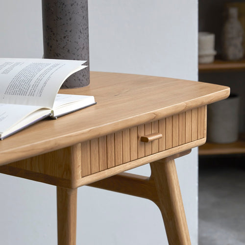 Tikamoon Massief eiken bureau - Naturel - vtwonen shop