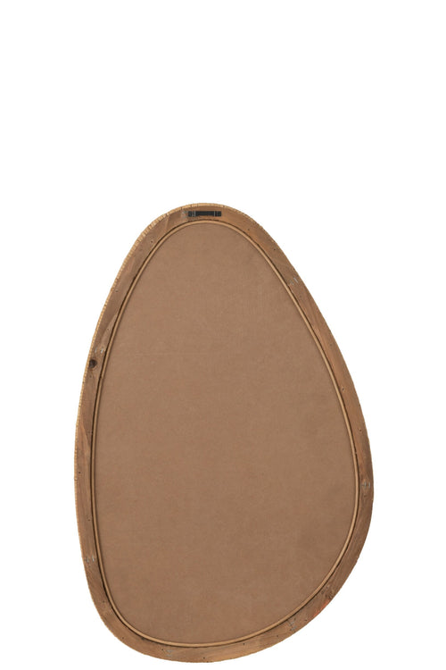 J-Line spiegel Paille - jute/glas - naturel - medium - 46 x 70 cm