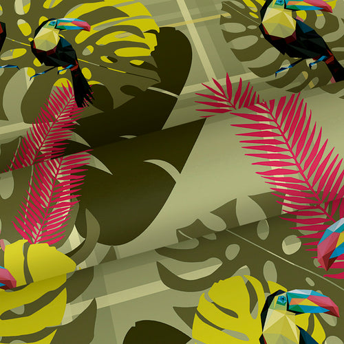 Walls4You behang tropische jungle bladeren groen - 53 cm x 10 m - 640117 - vtwonen shop