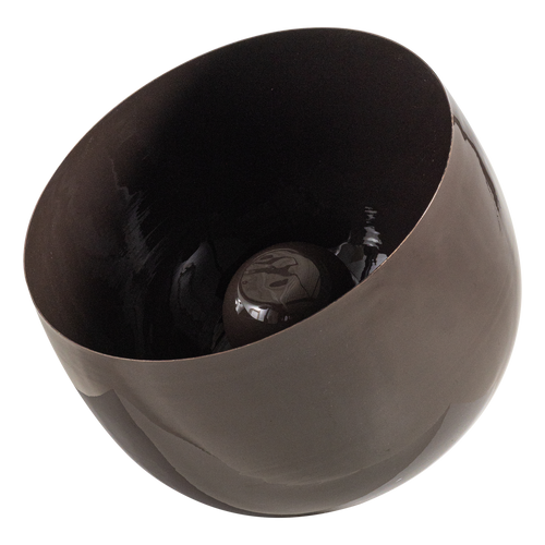 WOOOD tafellamp 34xø35 cm Mero - Metaal Hoogglans - Donkerbruin - 34x35x35