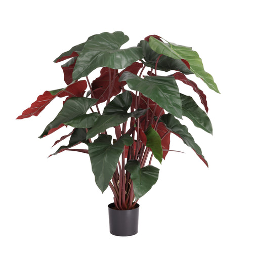 Maxifleur Philodendron XL kunstplant Deluxe 120cm Burgundy