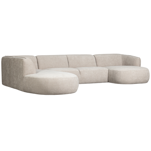 WOOOD bank links Polly - Polyester - Zand - 71x353x150/245 - vtwonen shop