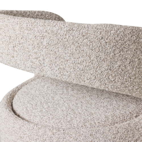 WOOOD eetkamerstoel grove Lanor - Bouclé - Naturel - 76x58x57