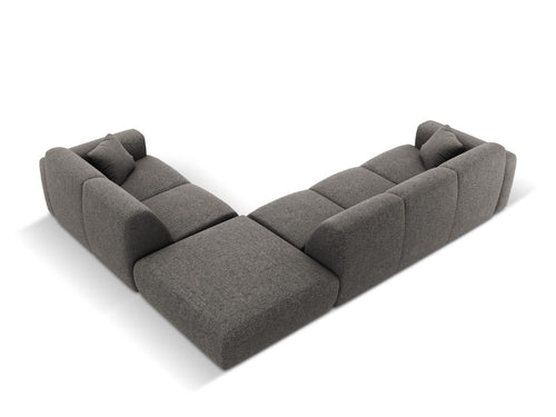 Cosmopolitan Design rechter hoekbank Nolio 4-zits, chenille, grijs - 250x315x72cm