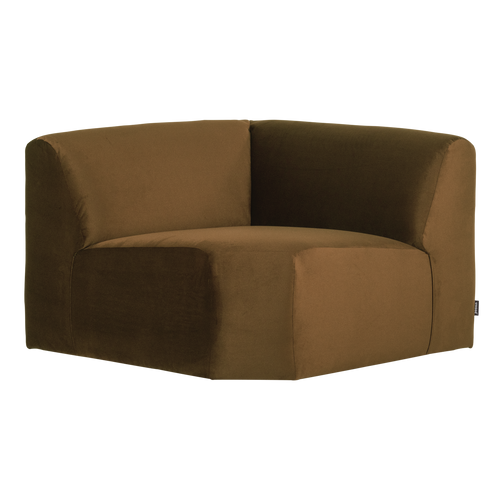 WOOOD hoekelement recht Mojo Base - Velvet - Honinggeel - 74x105x105