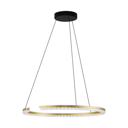 Nova Luce GREAMY Geïntegreerde LED-hanglamp, goudkleurig, Triac dimbaar, 30W, 1950lm, 3000K