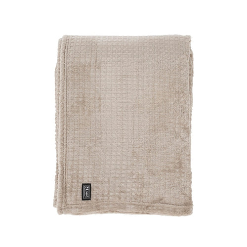 In The Mood Collection Joanne Fleece Plaid - L180 x B130 cm - Polyester - Beige