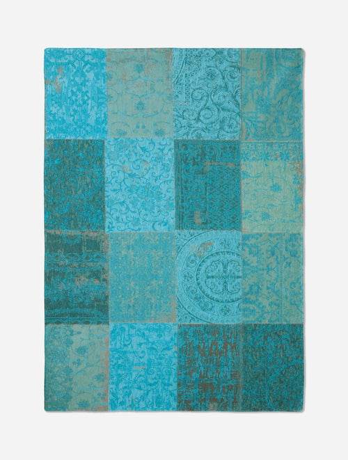 Vintage vloerkleed 8015 Azur - Blauw - 76 x 300 cm