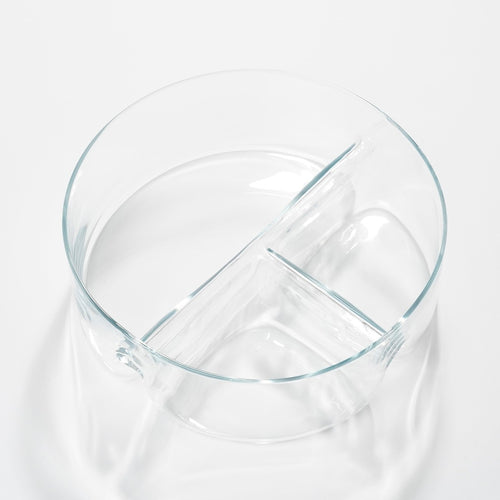 Mica Decorations Linda Snackschaal met Vakjes - H9 x Ø26 cm - Glas - Transparant