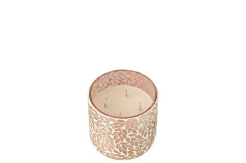 J-Line geurkaars Tender Rose - glas - roze - medium - 70U