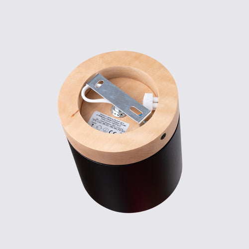Sollux Lighting Plafondlamp RIF zwart - 12x12x14cm