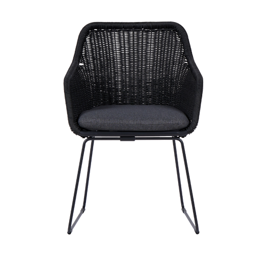 Lisomme Loki Rotan Tuinstoel Zwart - Met Zitkussen - vtwonen shop