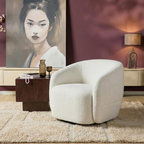 Starfurn Draaifauteuil Yara - Off White - 82x85x77 cm