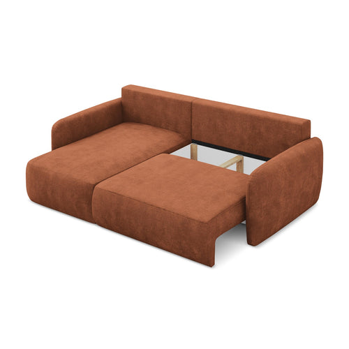 LaMiaSofa hoekbank links Corle - chenille stof - terracotta - 207x148x86