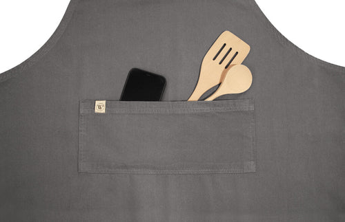 Walra - Keukenschort Cook with Happiness - 75x90 cm - Off Black