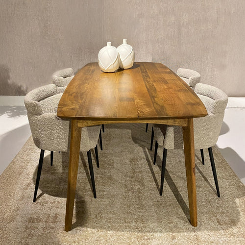 Livingfurn eetkamertafel Elias - 220cm - mangohout - bruin