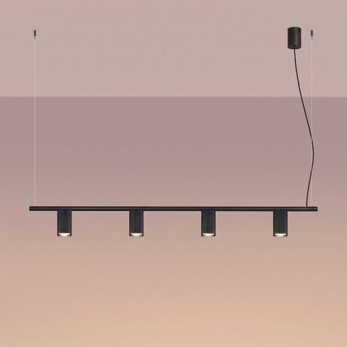 Sollux Lighting Kroonluchter RAYO 4 zwart - 122x6x208cm