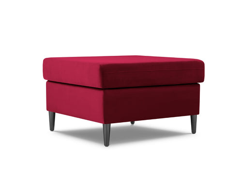 Cosmopolitan Design Poef Kyoto flueel, rood - 70x70x45cm