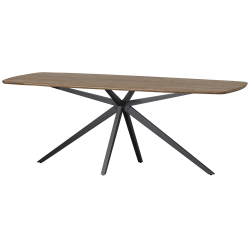 WOOOD eettafel deens ovaal verjongde tafelrand 220x100 Tablo - Eikenhout - Cashmere Brown