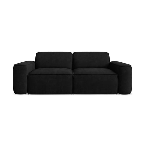LaMiaSofa 3-zits bank Melissa - chenille stof - zwart - 204x102x70
