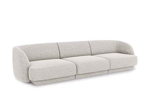 Micadoni Bank Miley 3-zits, chenille, lichtgrijs - 90x255x70cm