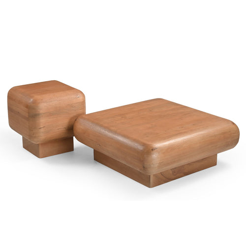 Starfurn Salontafel Fedde - Vierkant Naturel Hout - 80x80x32cm