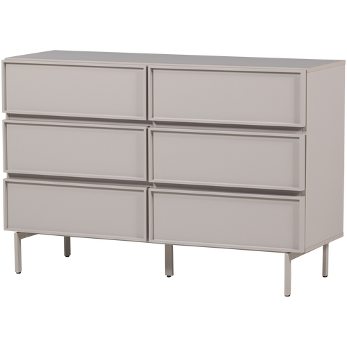 WOOOD ladekast 6 lades Tours - Melamine/MDF - Zand - 80x120x42 - vtwonen shop