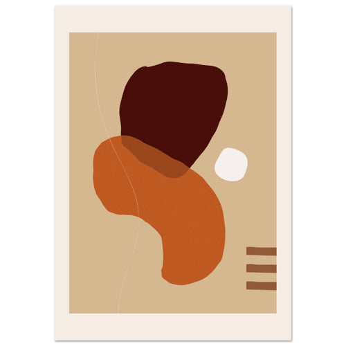 Artfulprints  Boho wall art - Abstract earth   poster A4 21x29.7 cm - vtwonen shop