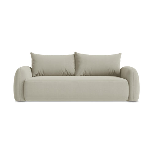 LaMiaSofa 3-zits slaapbank Amalfi - textuurstof - lichtbeige - 250x112x90
