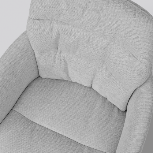 Nolon Nola-Mia Eetkamerstoel Grijs - Draaibaar - Armleuning - Zwart